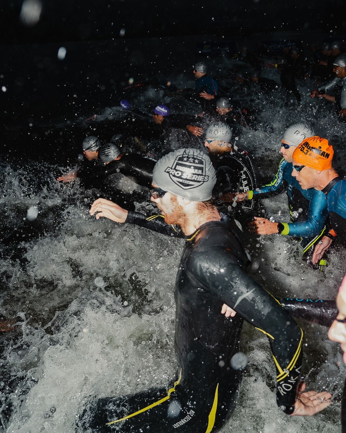Open-water triathlon swimmers